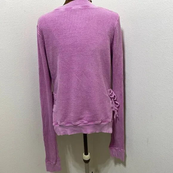 Free People Cropped Interlaken Thermal Top Size Large - Picture 8 of 12